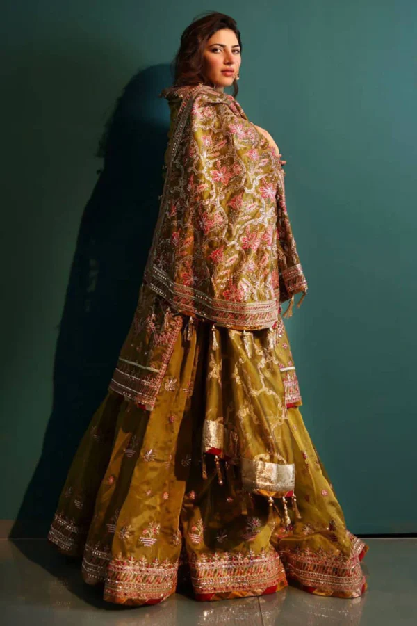Pakistani Wedding Gharara Kameez with Dupatta – A Timeless Masterpiece - Image 6