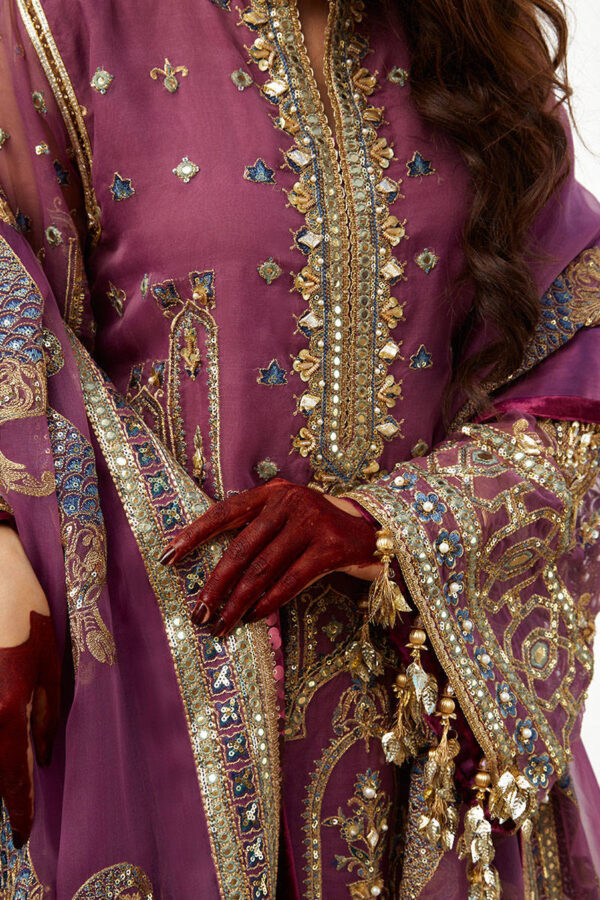 Pakistani Wedding Gharara Dress in Premium Organza | Desir Boutique - Image 3