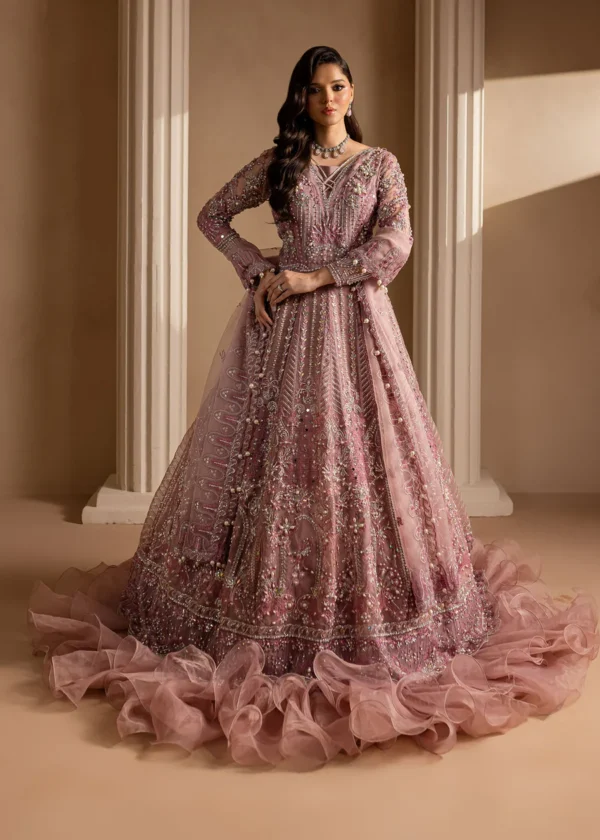 Lavender Pakistani Wedding Dress – Royal Maxi and Dupatta Style