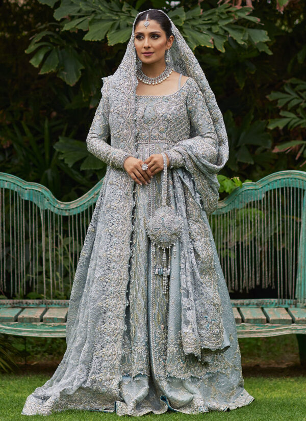 Ethereal Ice Blue Bridal Ensemble