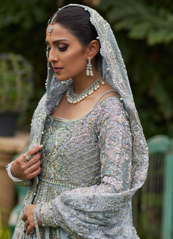 Ethereal Ice Blue Bridal Ensemble - Image 4