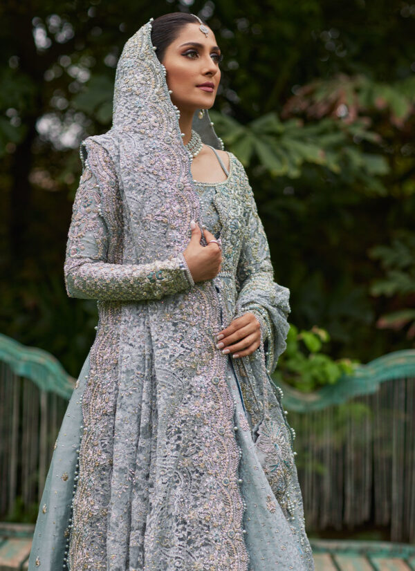 Ethereal Ice Blue Bridal Ensemble - Image 3