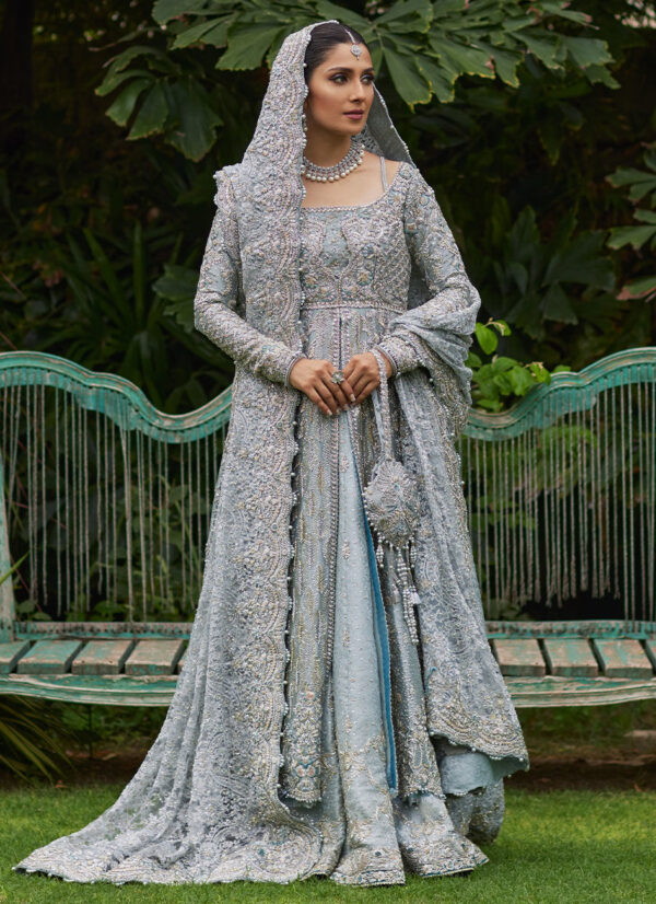 Ethereal Ice Blue Bridal Ensemble - Image 2